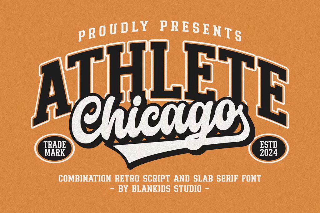 Chicago Athlete a Retro Sporty Font