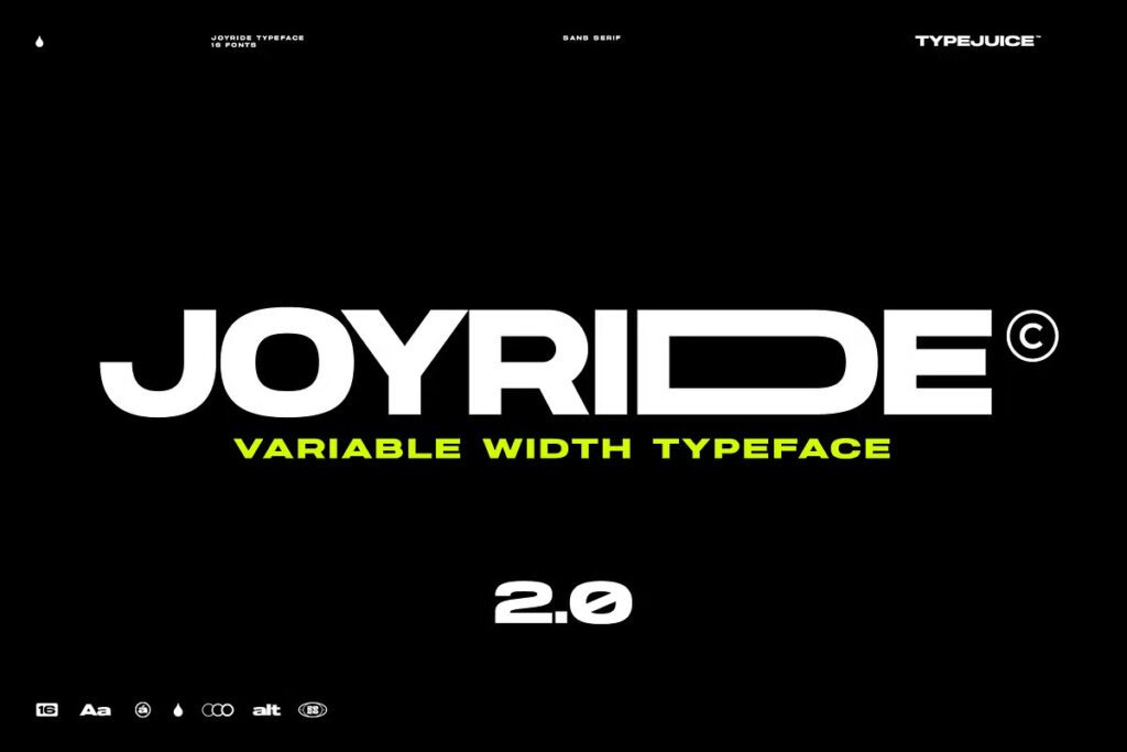 Joyride Extended Typeface