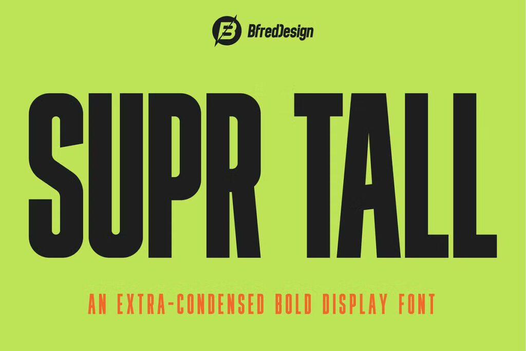Extra Condensed Bold Display Font