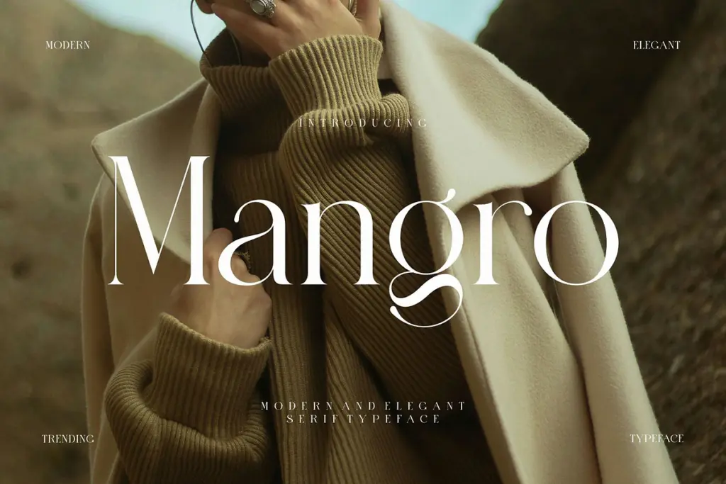 Mangro Elegant Serif Typeface Font
