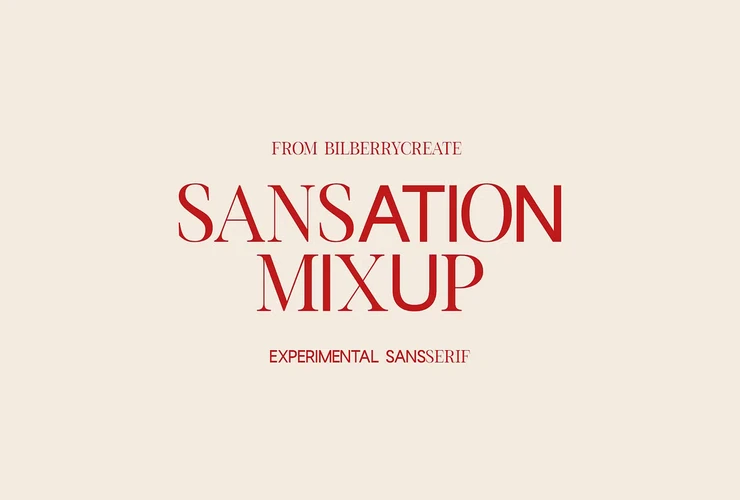 Sensation Mixup Experimental font
