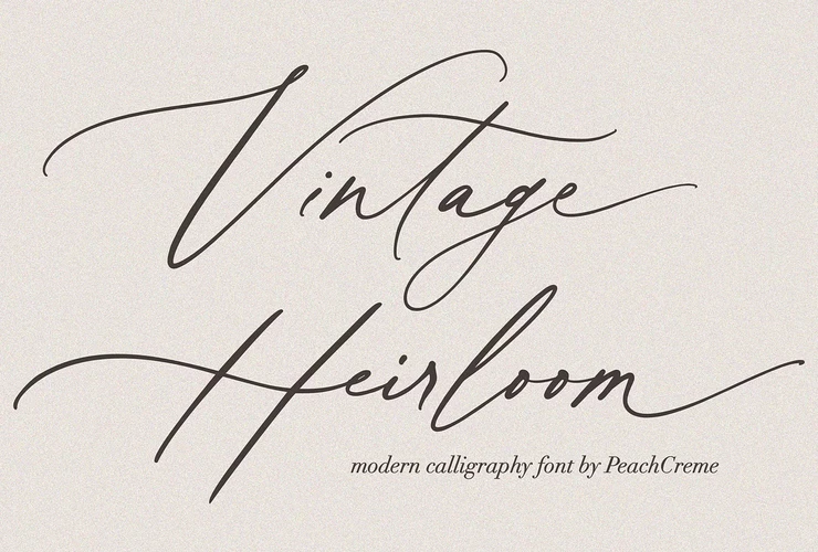 Vintage Heirloom Calligraphy Font