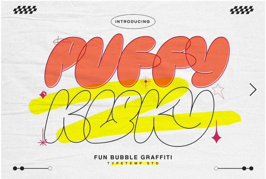 Puffy Kloky Bubble Graffiti Display