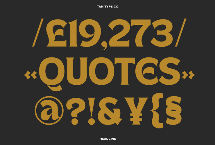 TAN HEADLINE Font