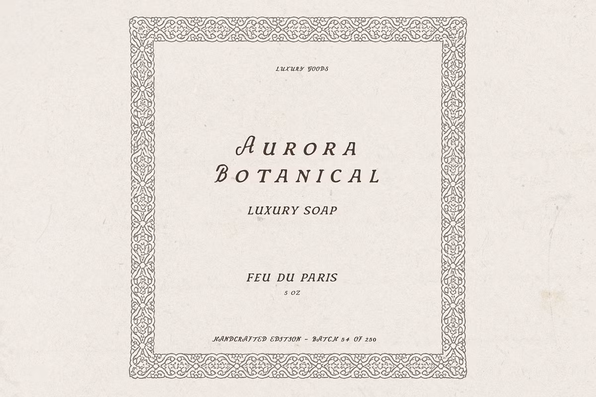 Visual representation of Antique Font Family in use