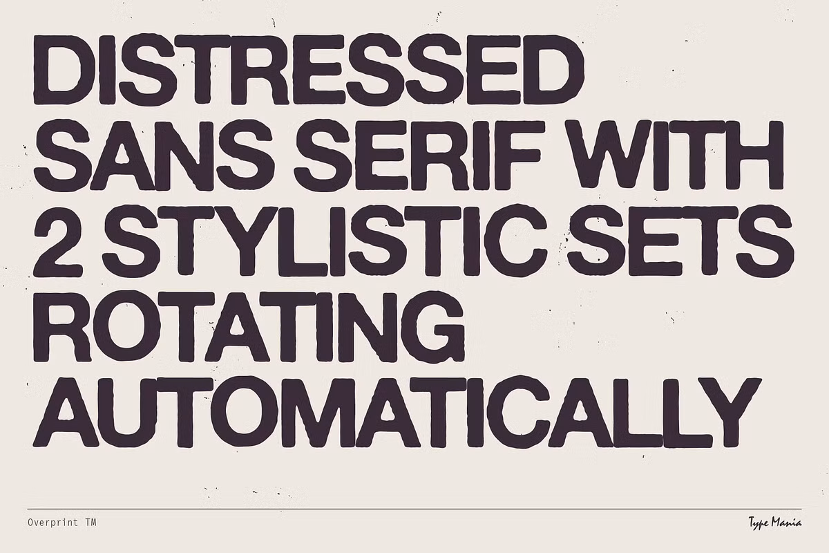 Example of Overprint TM font styling