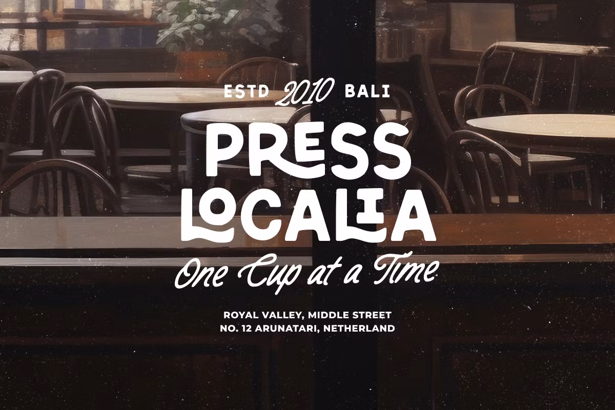 Example of Cyprus Sunrise ligatures enhancing typography