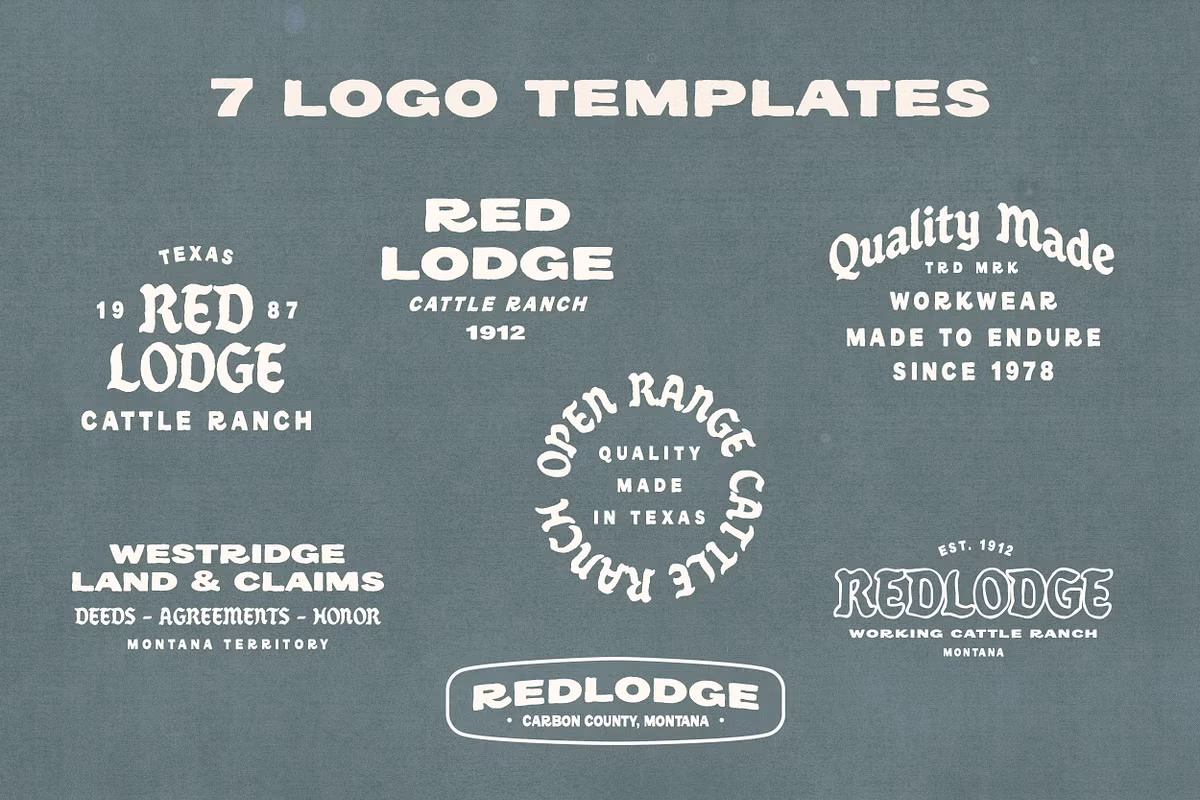Examples of Redlodge Font Duo in apparel designs