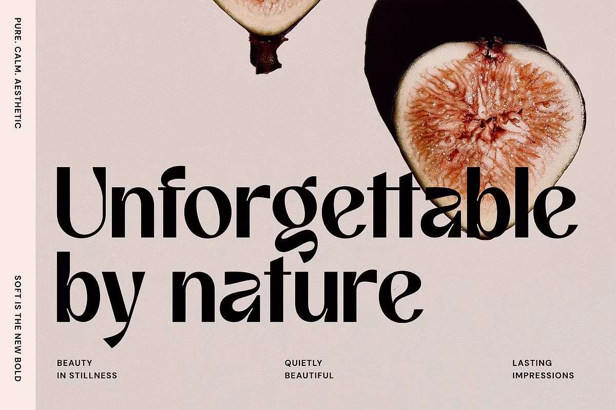 Affigue typeface in use for luxury branding