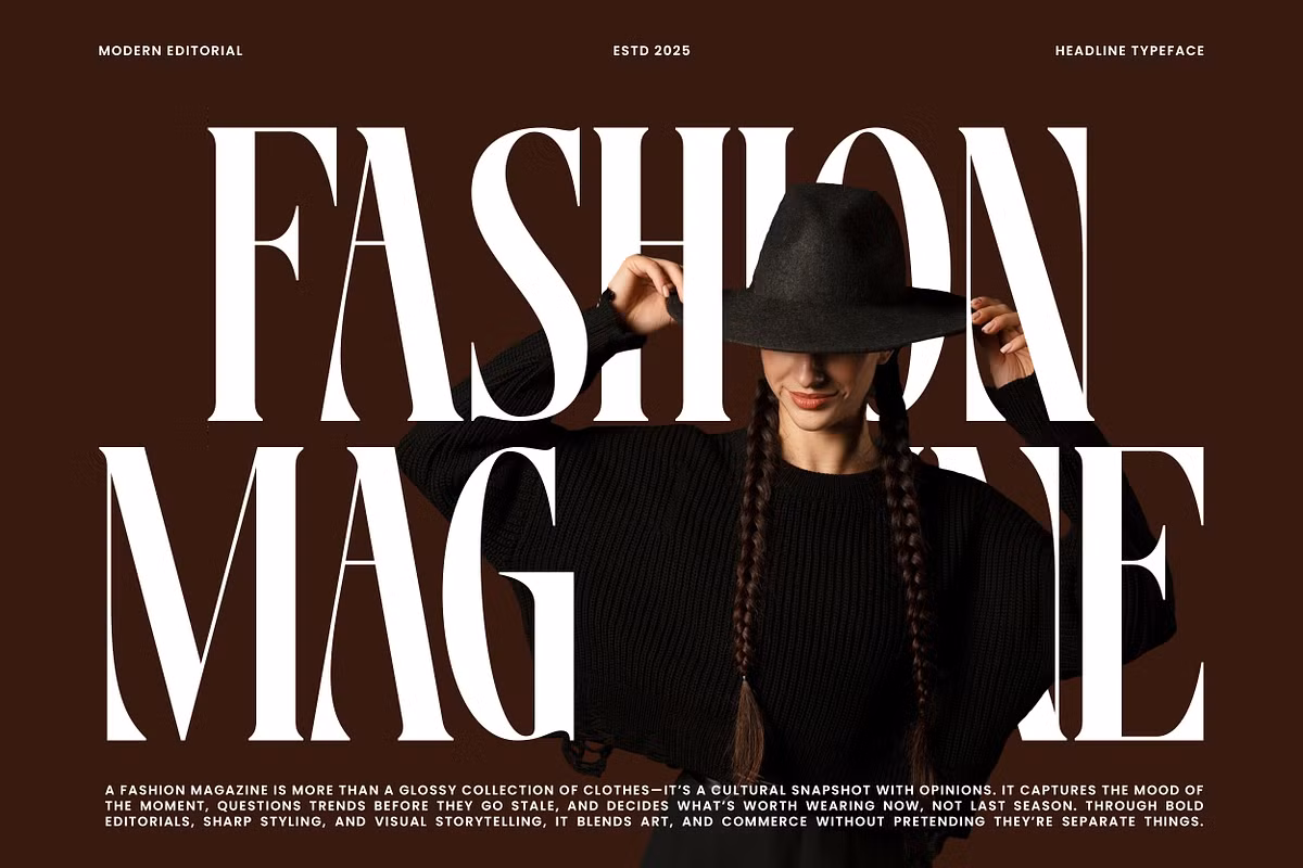 Example of Gathero typeface in use