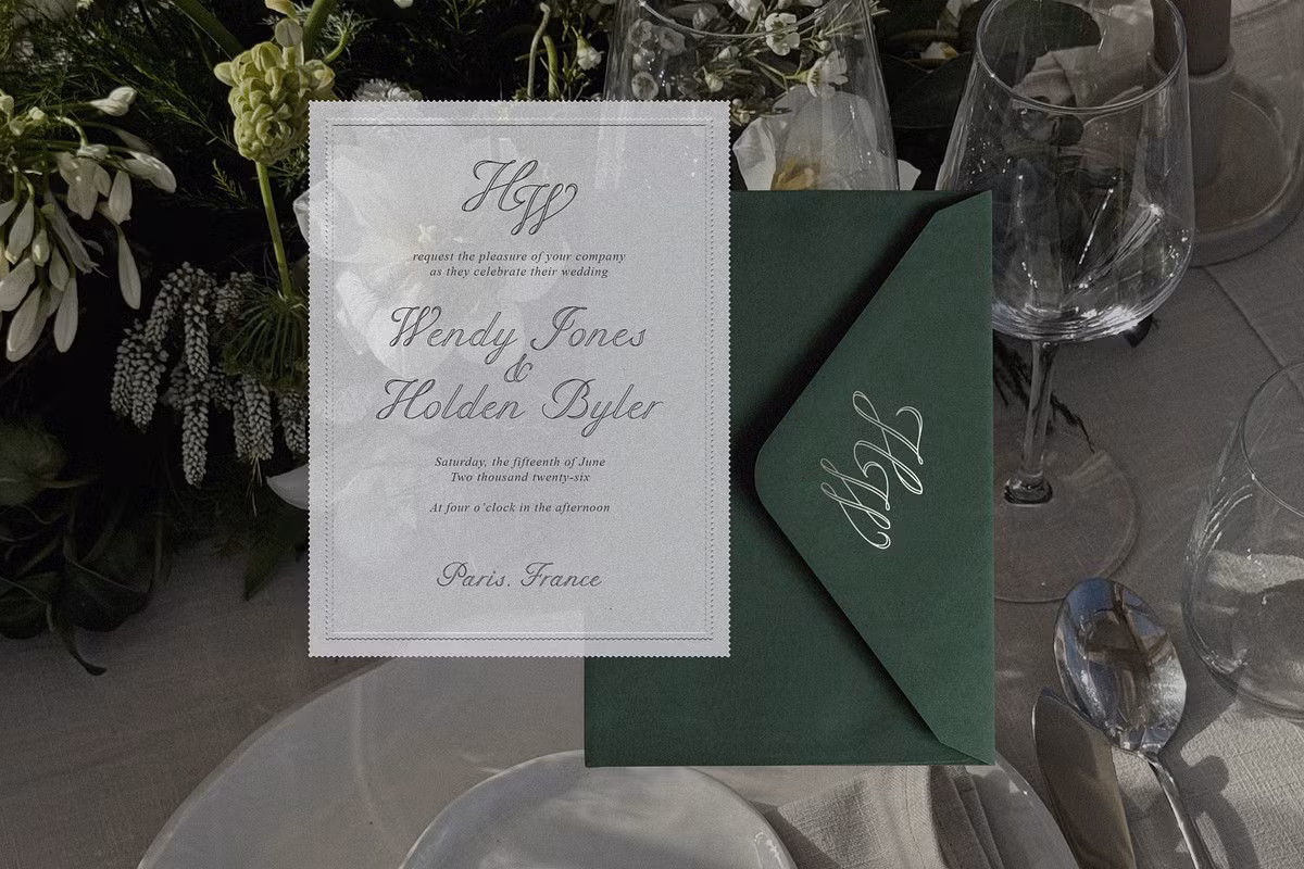 Elegant handwritten script example