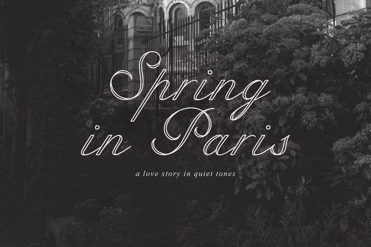 Character set example of Poem Avenue font