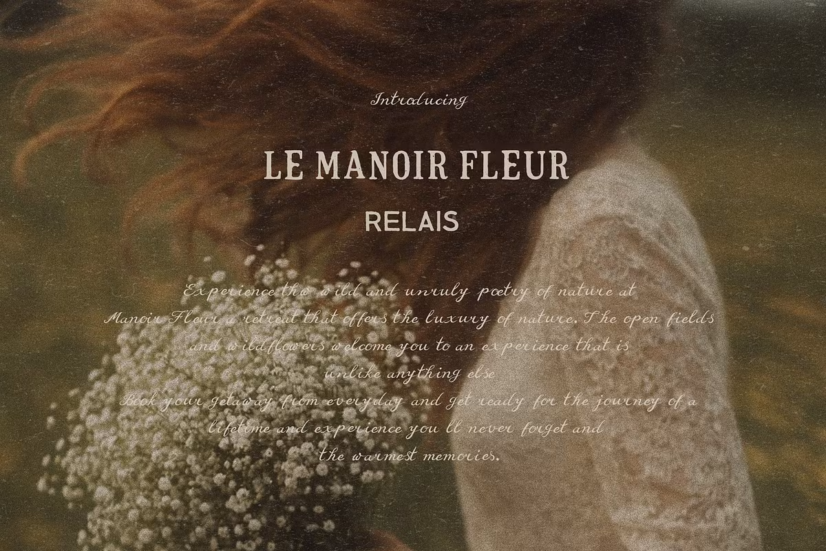 Example of Handmade Cottagecore Script Font Set