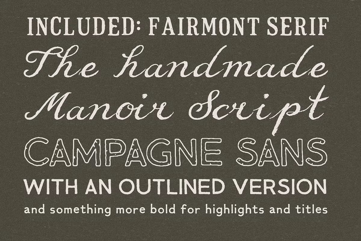 Rustic elegance of the Fairmont serif font