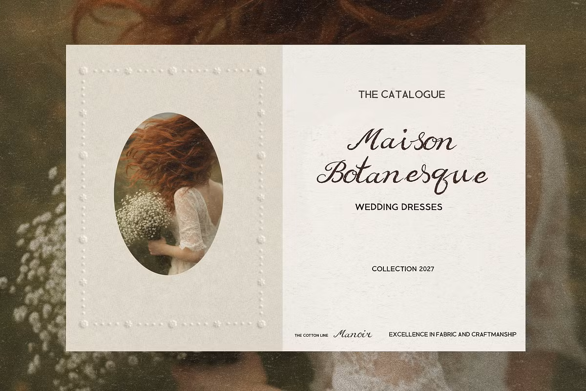 Example of wedding stationery using the font set