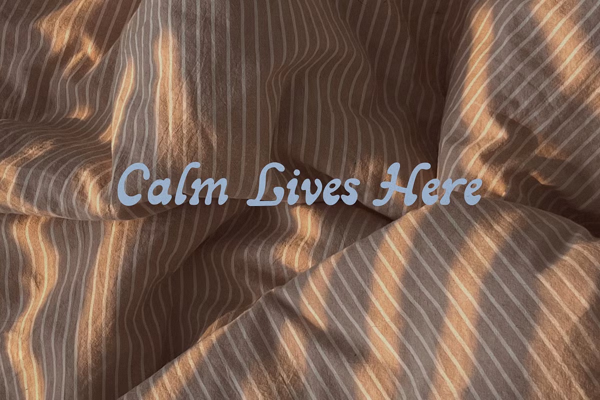 A cozy and friendly font displayed creatively