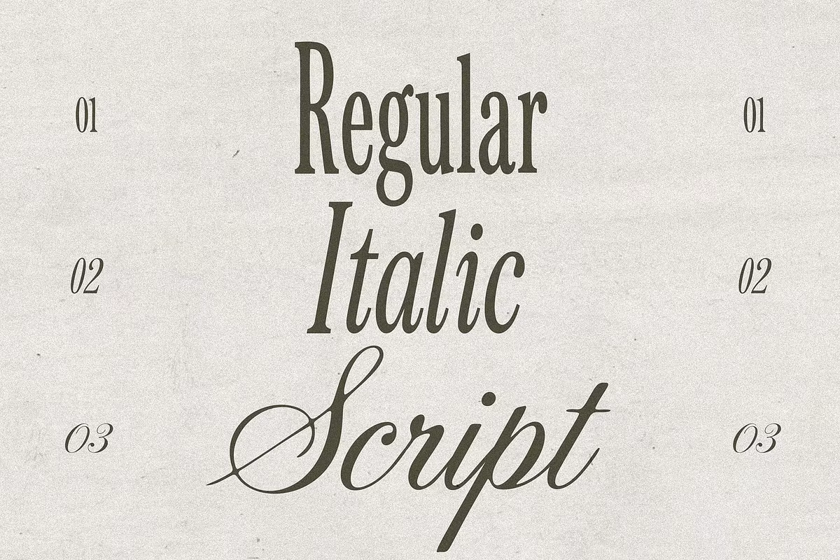 Visual examples of Old Money Font Trio in branding