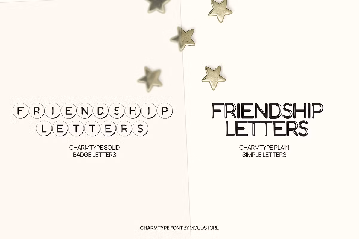 Display of character set in the font