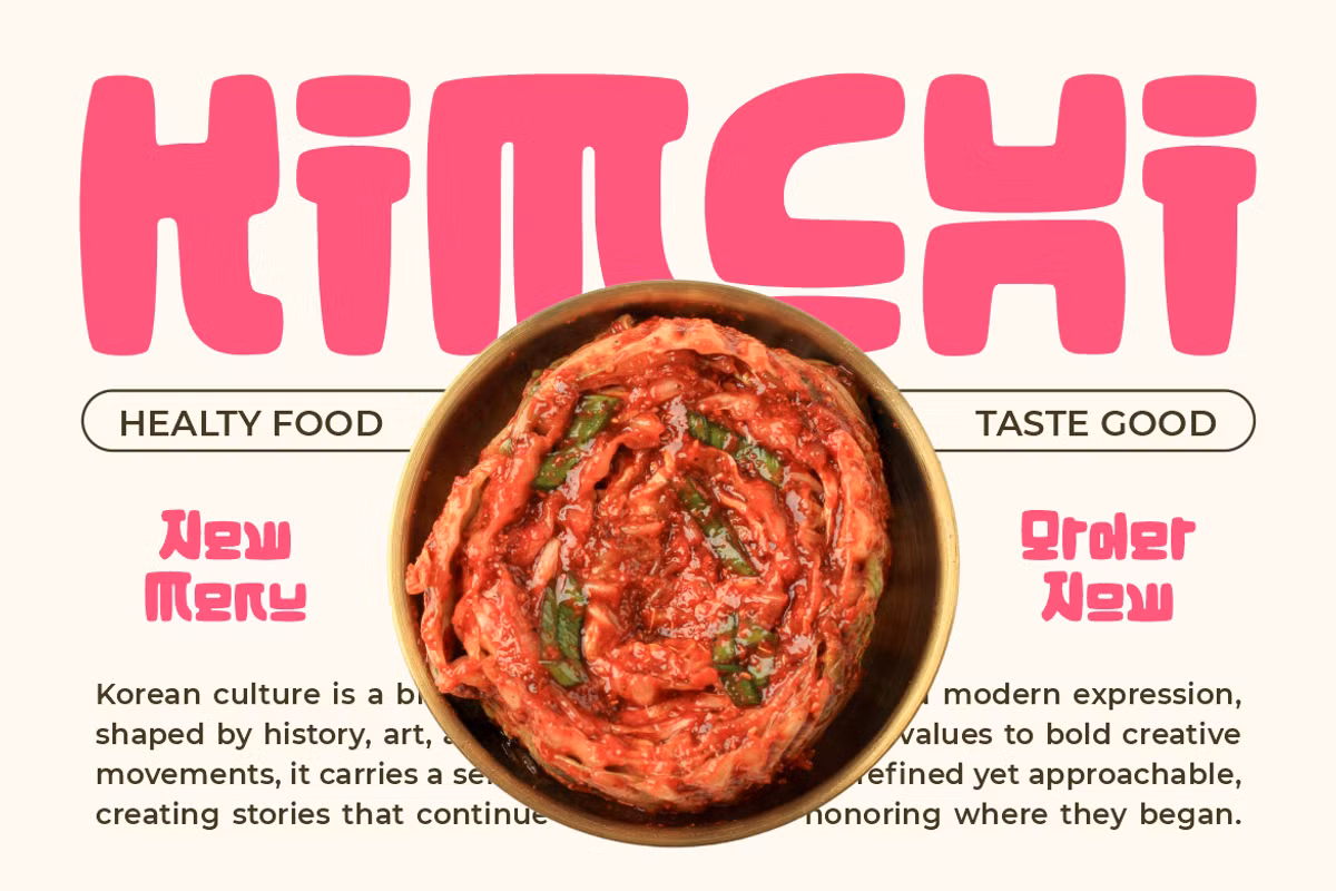 Sample of Hangul Street Korean Style Font design