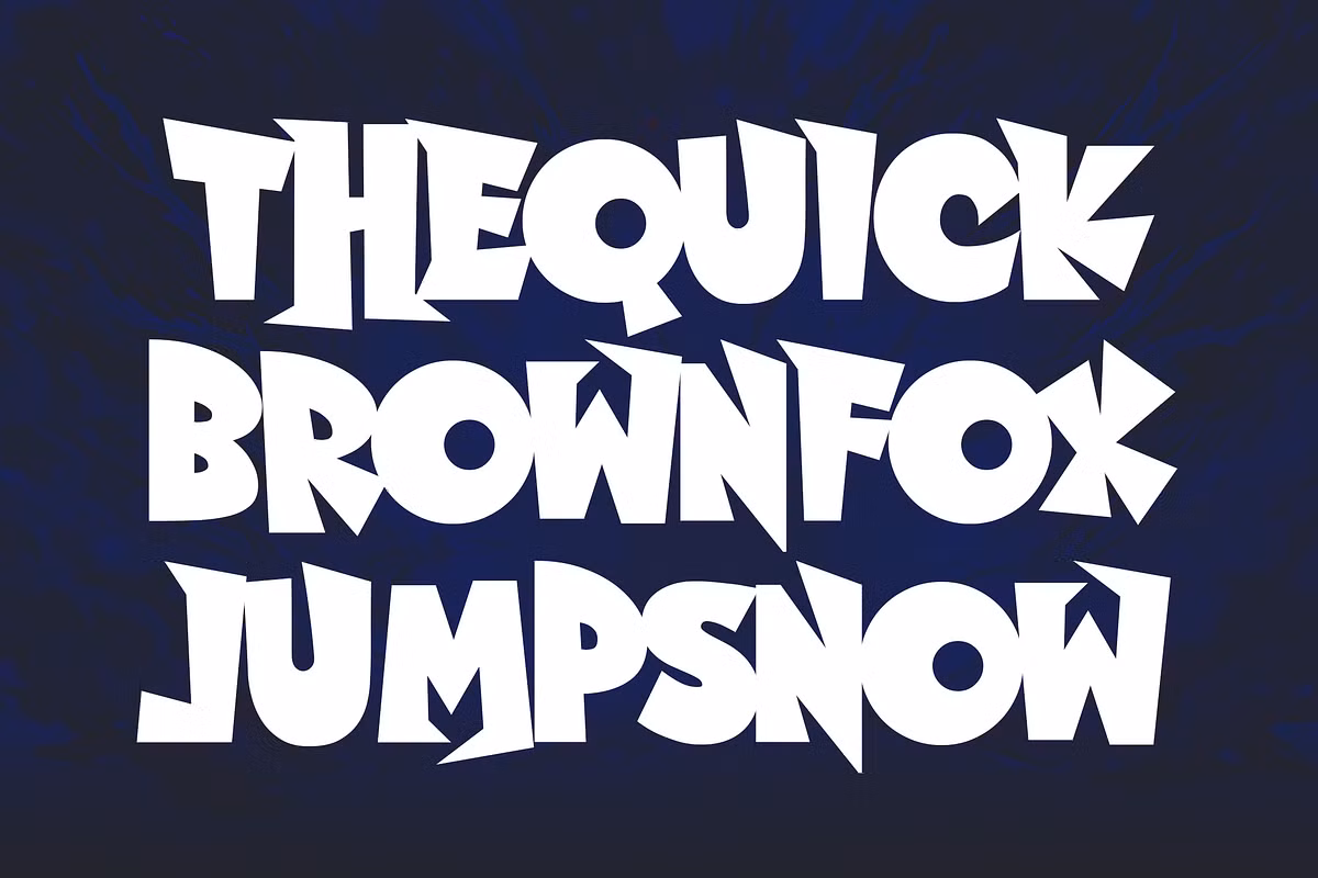 Kenzora font displayed in dynamic graffiti style