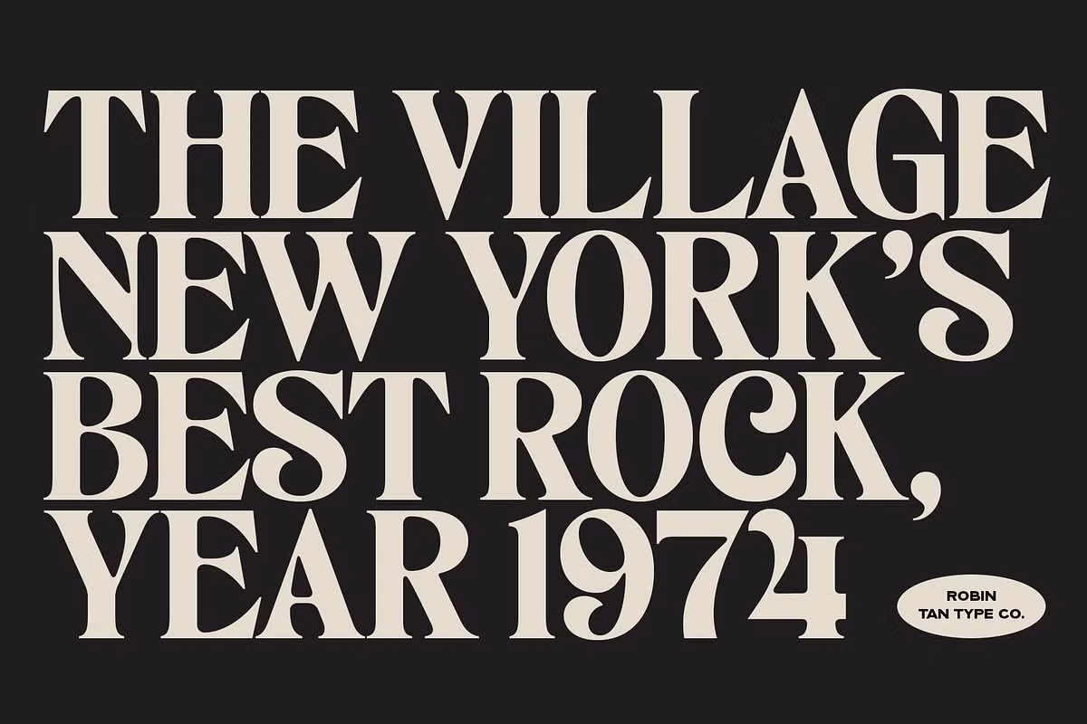 Illustration of the TAN-Robin typeface in use