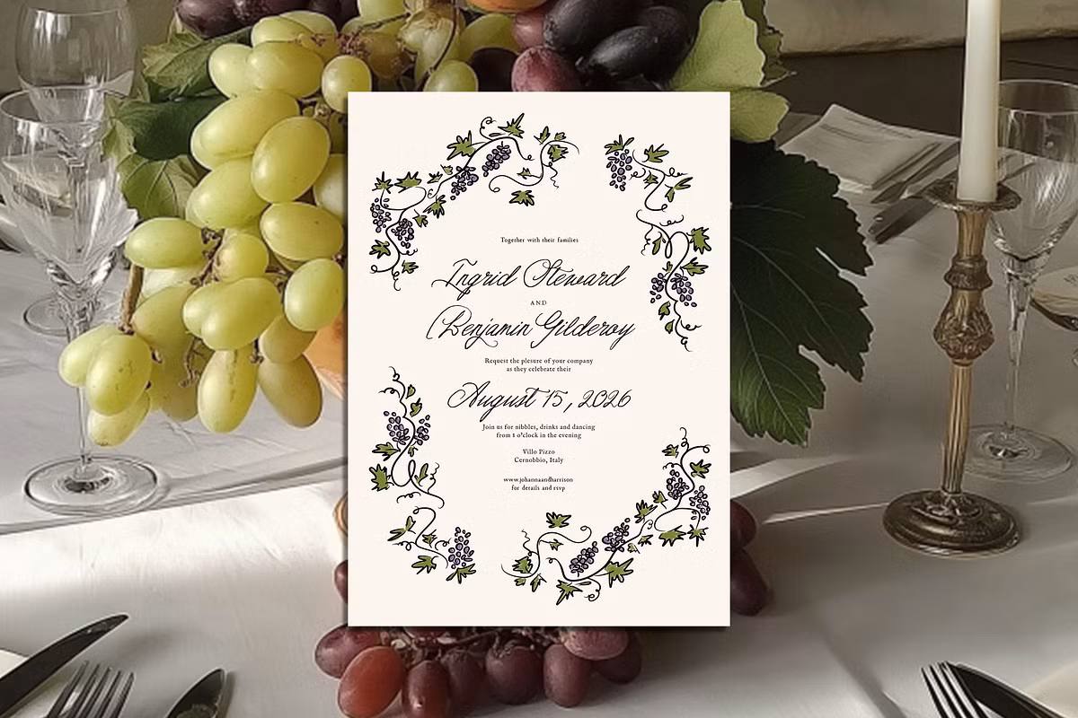 Stylish design showcasing Maison Sezanne font