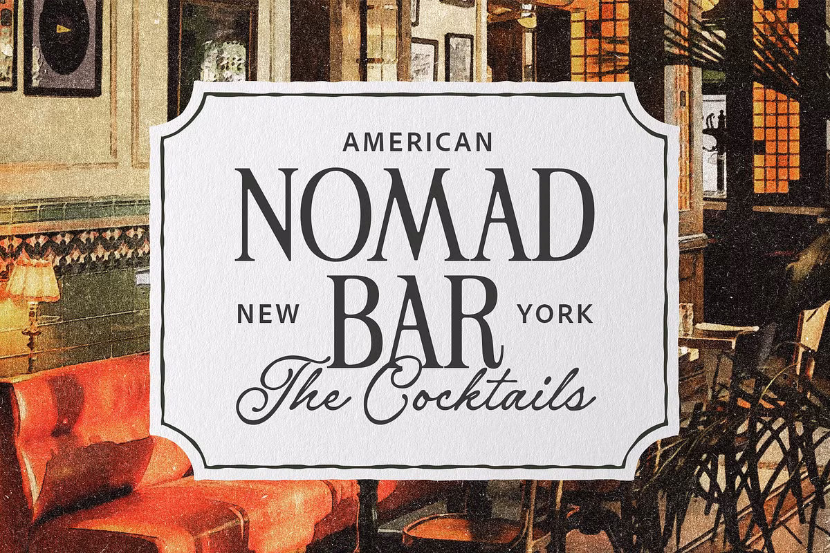 Roben Elegante font applied to various branding materials