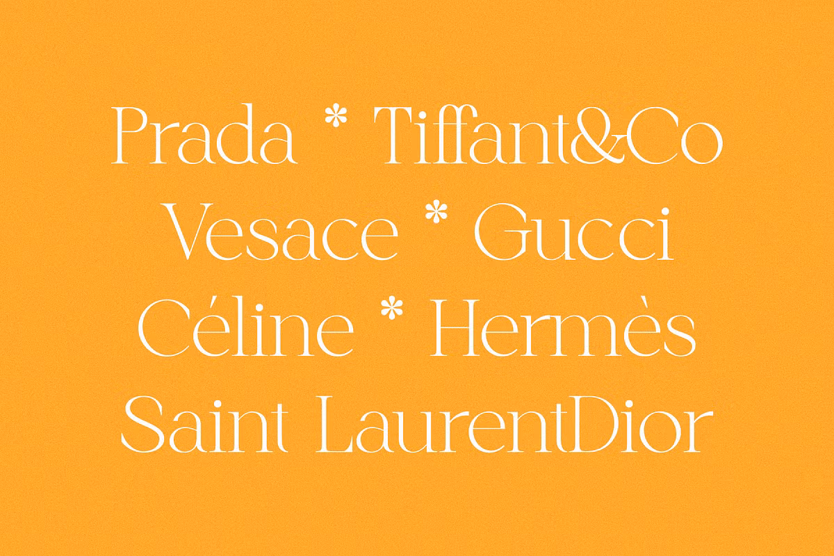 Elegant serif font showcasing modern design elements