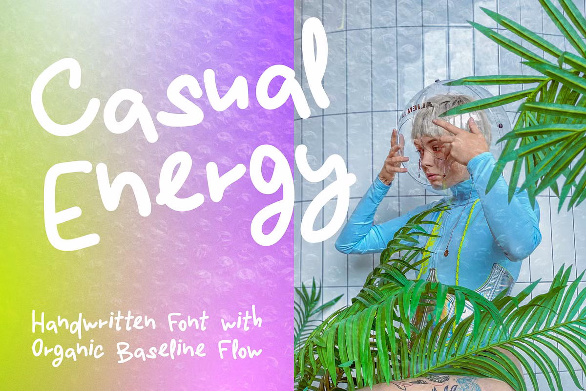 Highlighting the unique features of the Out Of Line font, including its characters