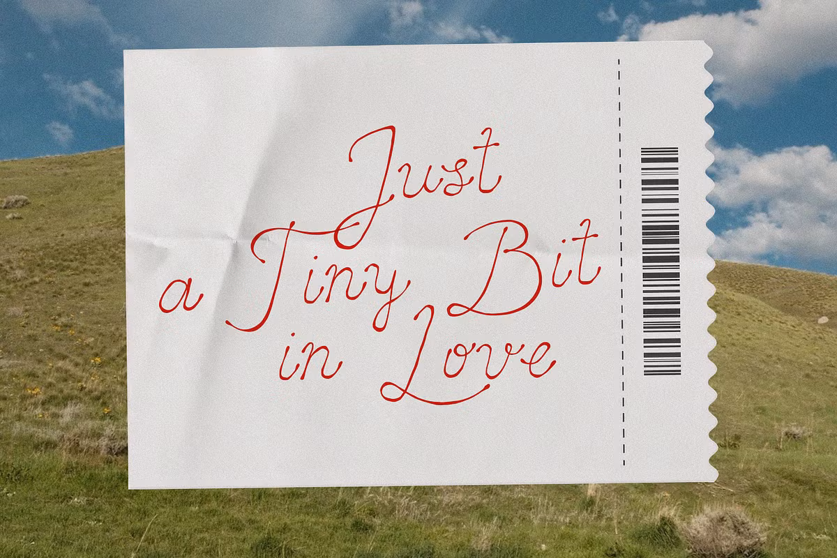 Sample of character sets and variations in The Quietude font