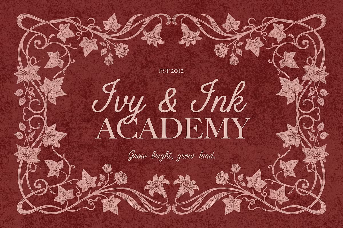 Close-up of Vintage Whisper font character details