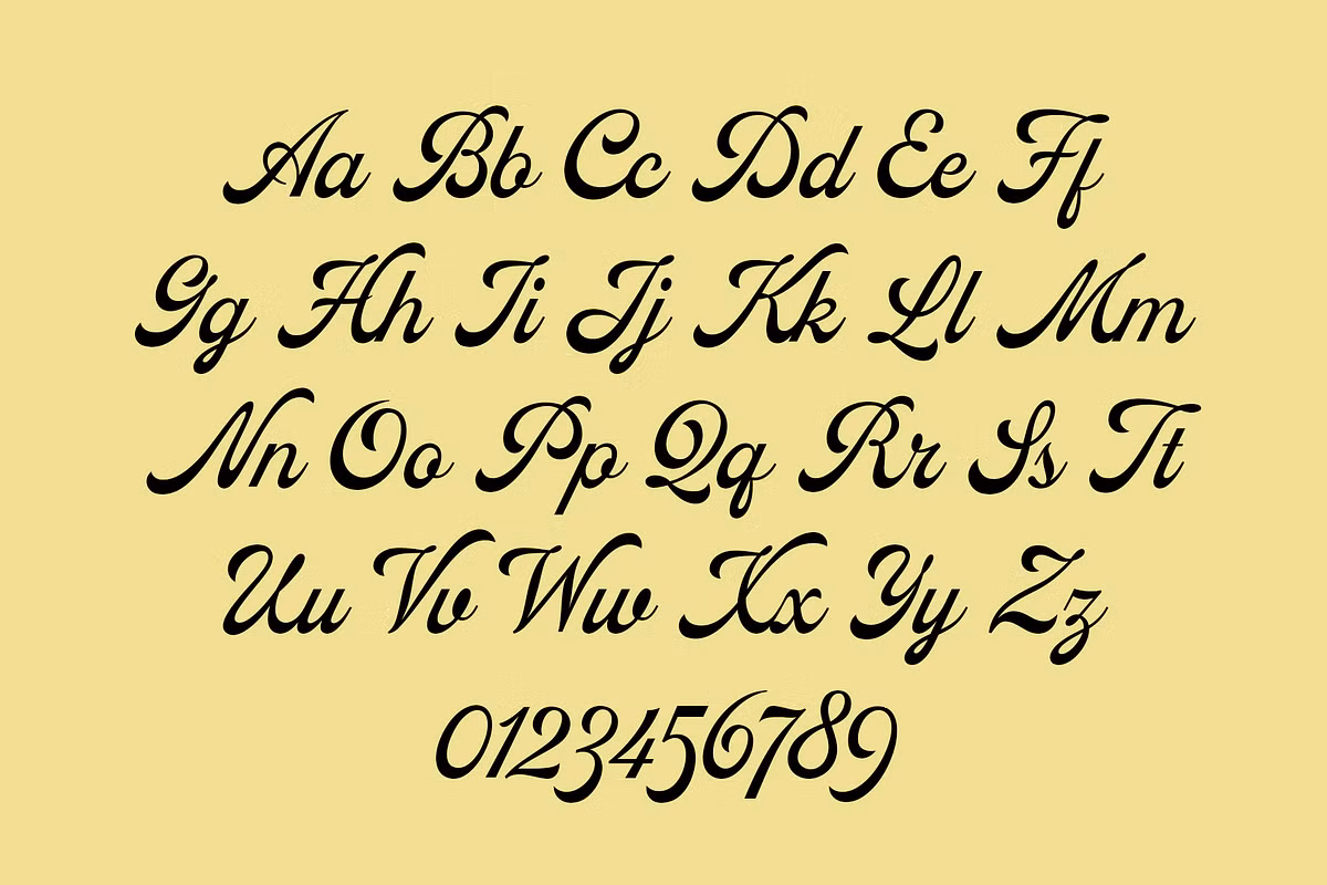 Typography example using Forheim font