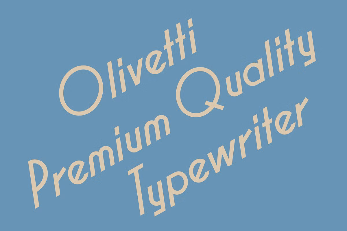 Sample of Albergo typeface in use