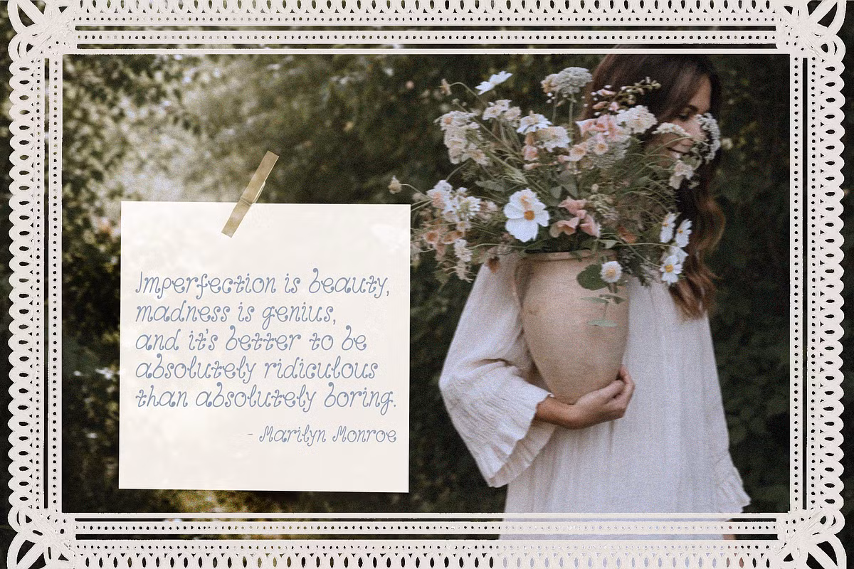 An example of the Herbarium Hand font in use