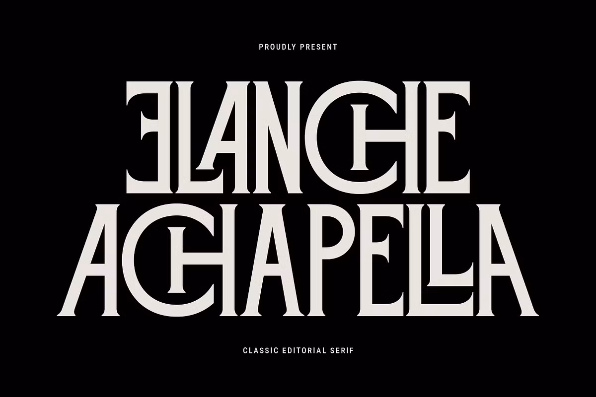 Elegant typeface example showcasing Elanche serif style