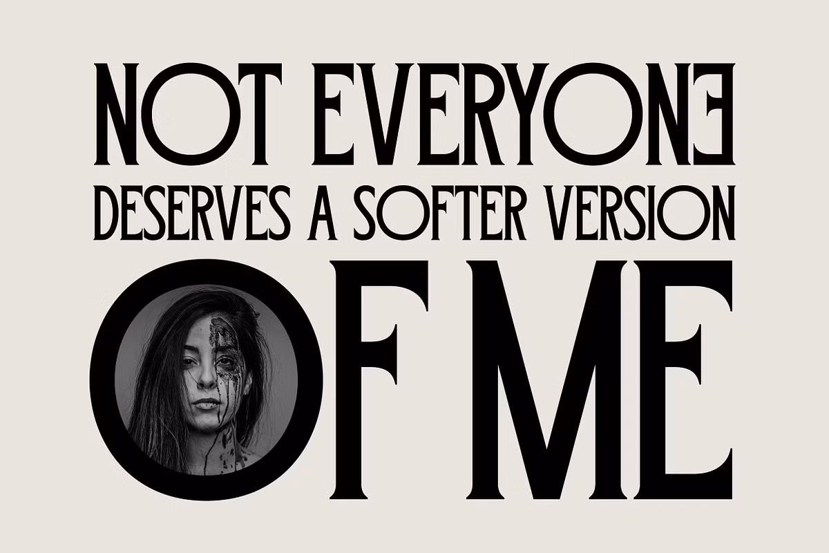 Visual representation of character sets and features in Elanche typeface