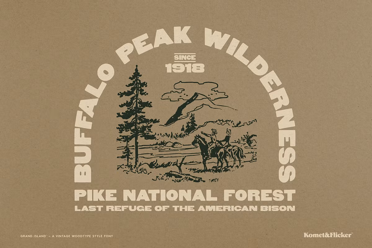 Example of Grand Island in use for editorial design