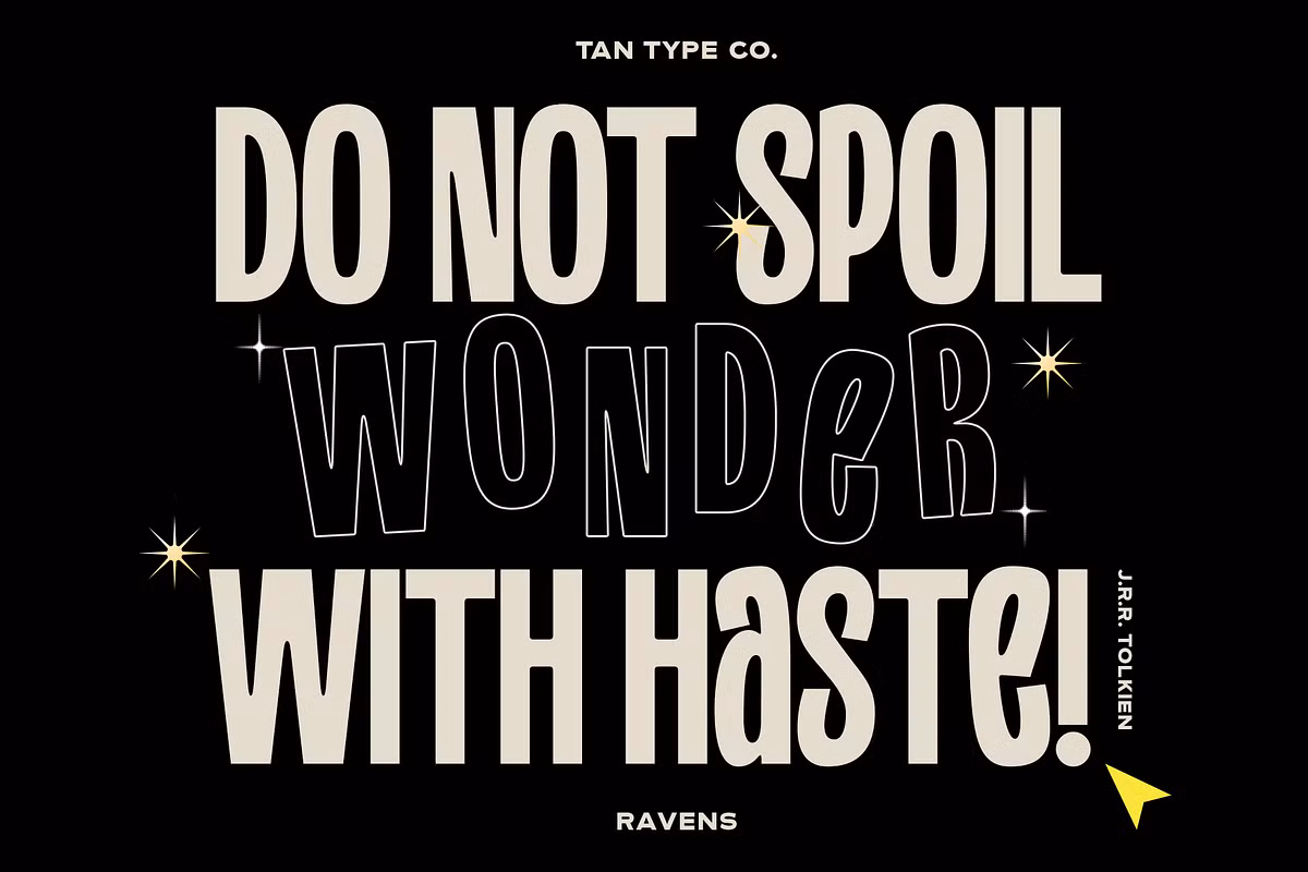 Display of various characters and multilingual support in Ravens font