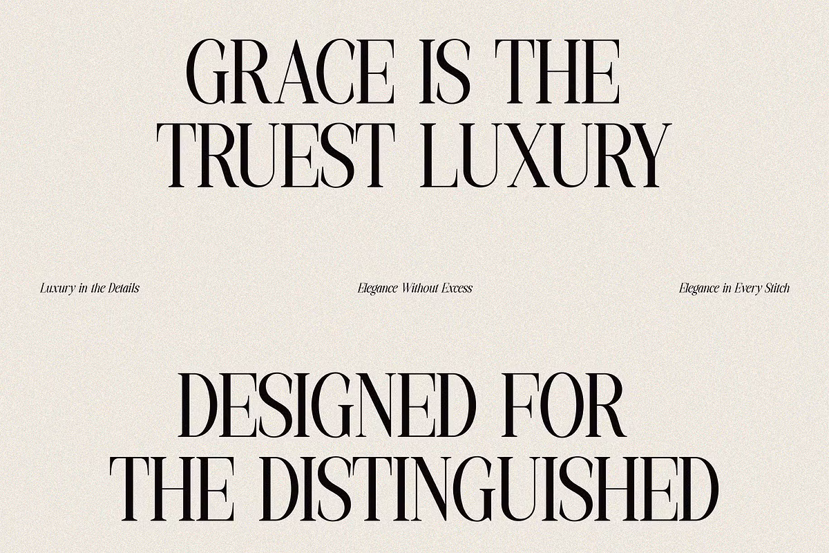 Elegant Serif Typeface Example