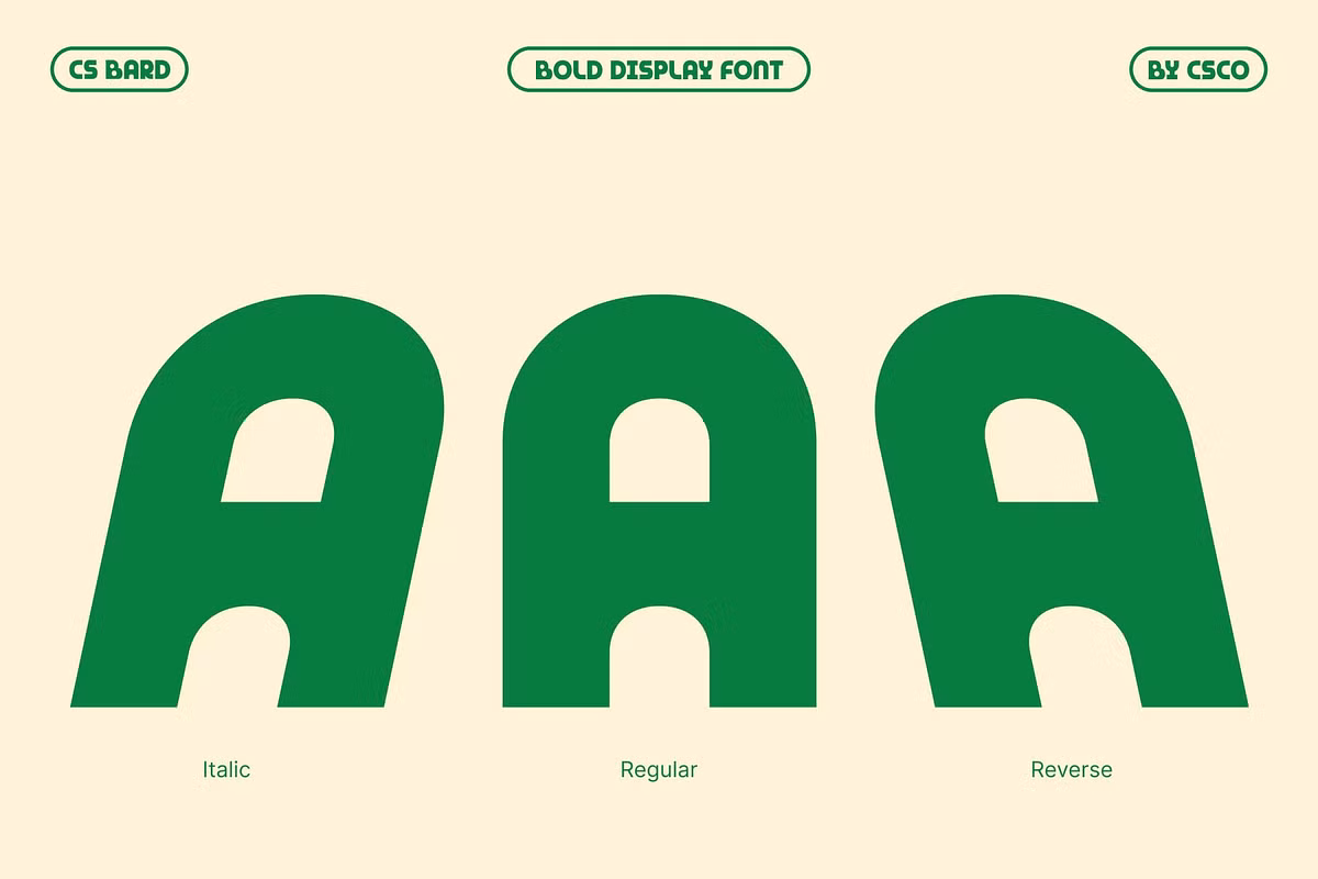 Sample design showcasing the CS Bard font in use