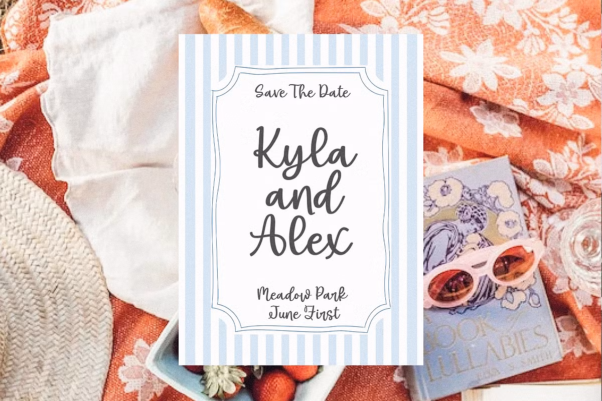 Example of Homebody font in a creative project