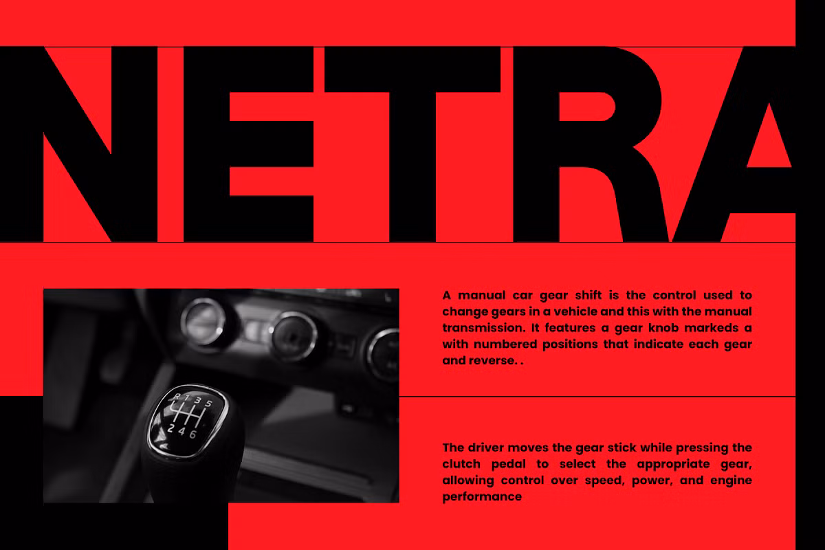 Different applications of the Henko typeface