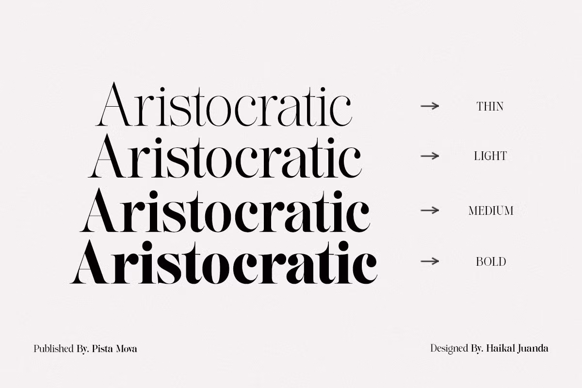 Examples of font pairings with Lifestyle Icons