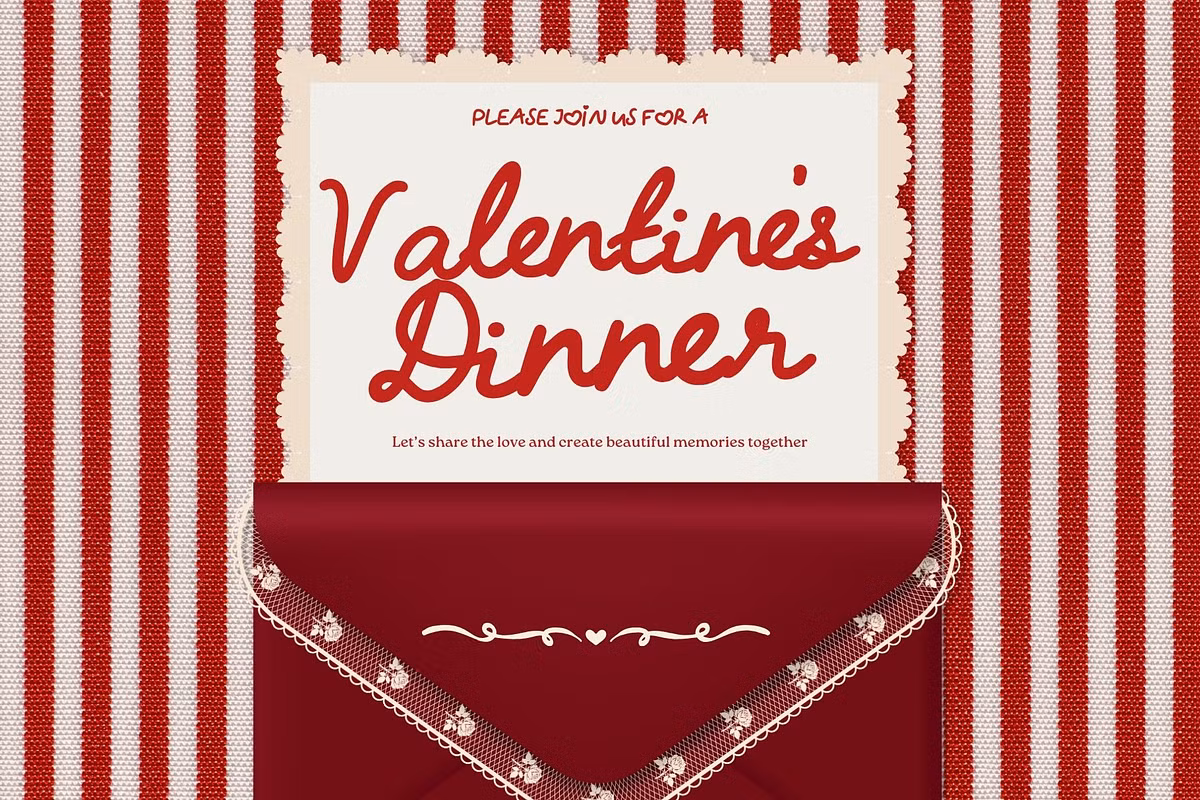 Example of Belovya used in greeting cards and stationery