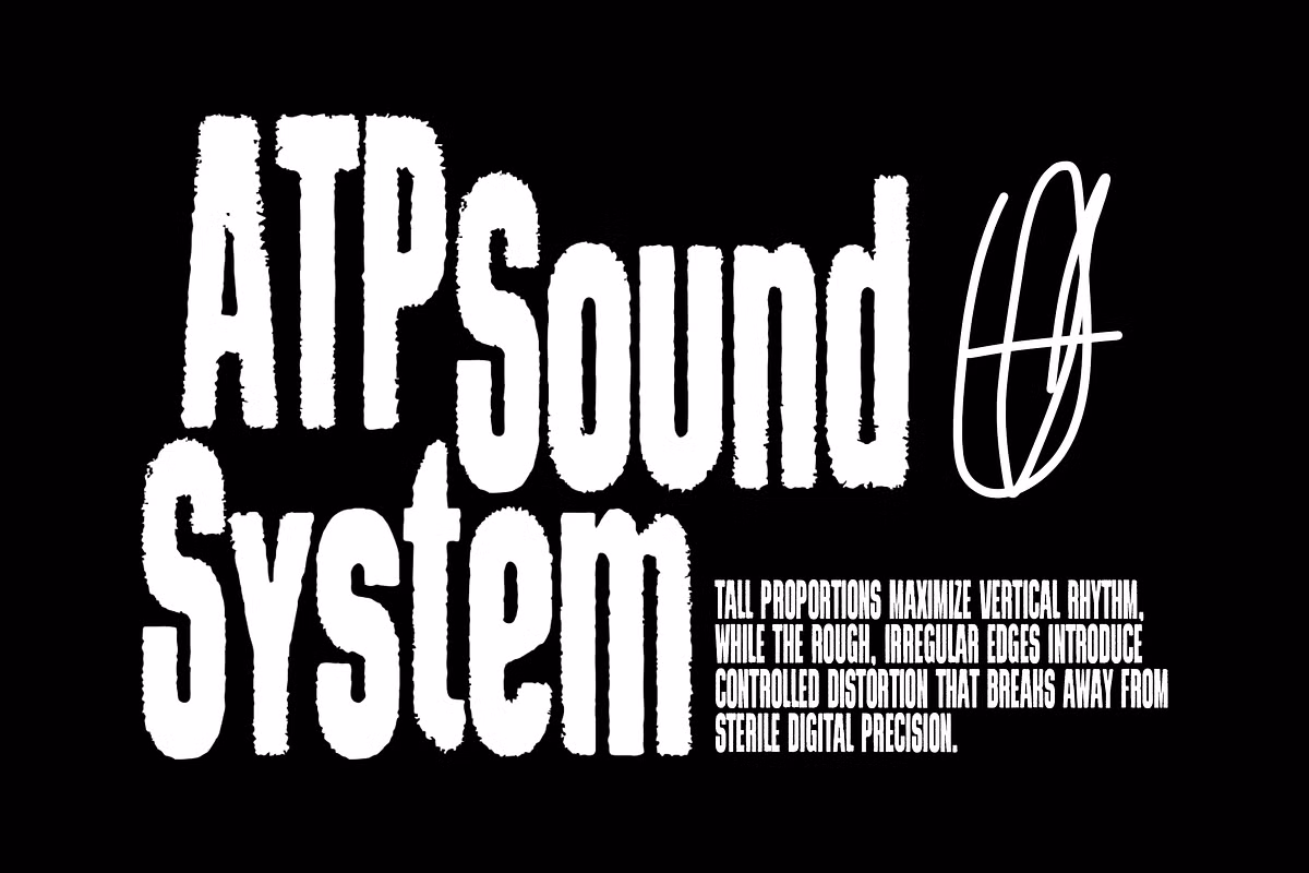 An example of Global Premiere font on a bold display