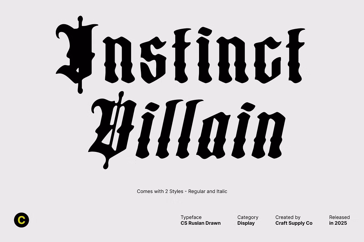Gothic-themed event invitations designed with CS Ruslan Drawn