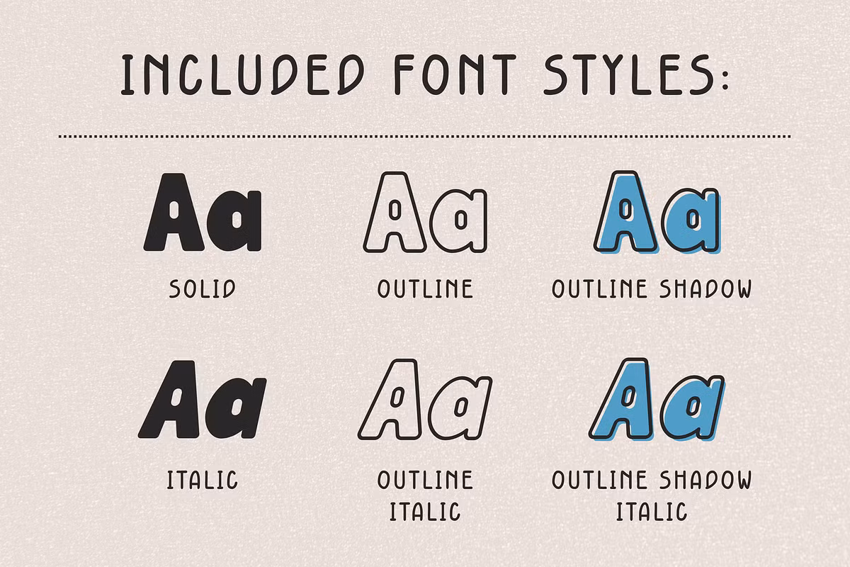 Character set of Mallow Soda font displayed creatively