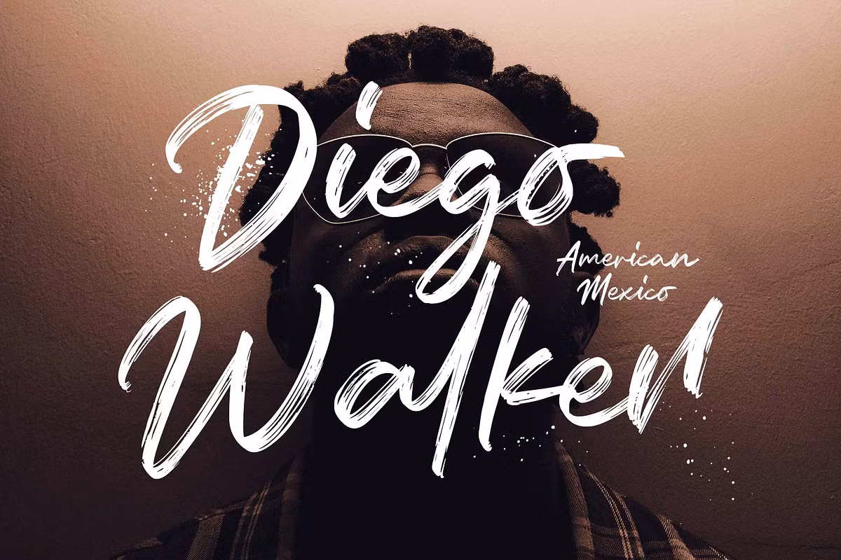 Example of Relsika font showcasing its rough script style