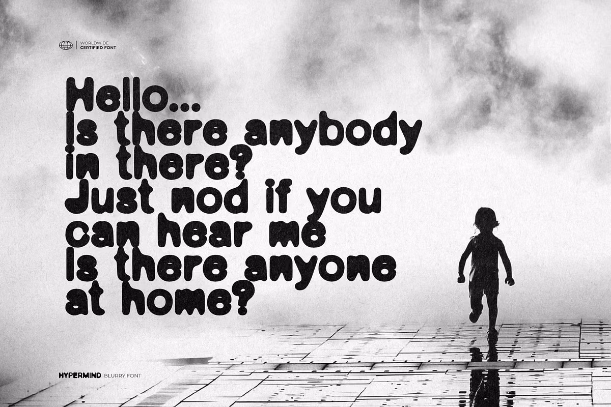 Close-up view of Hypermind typeface features