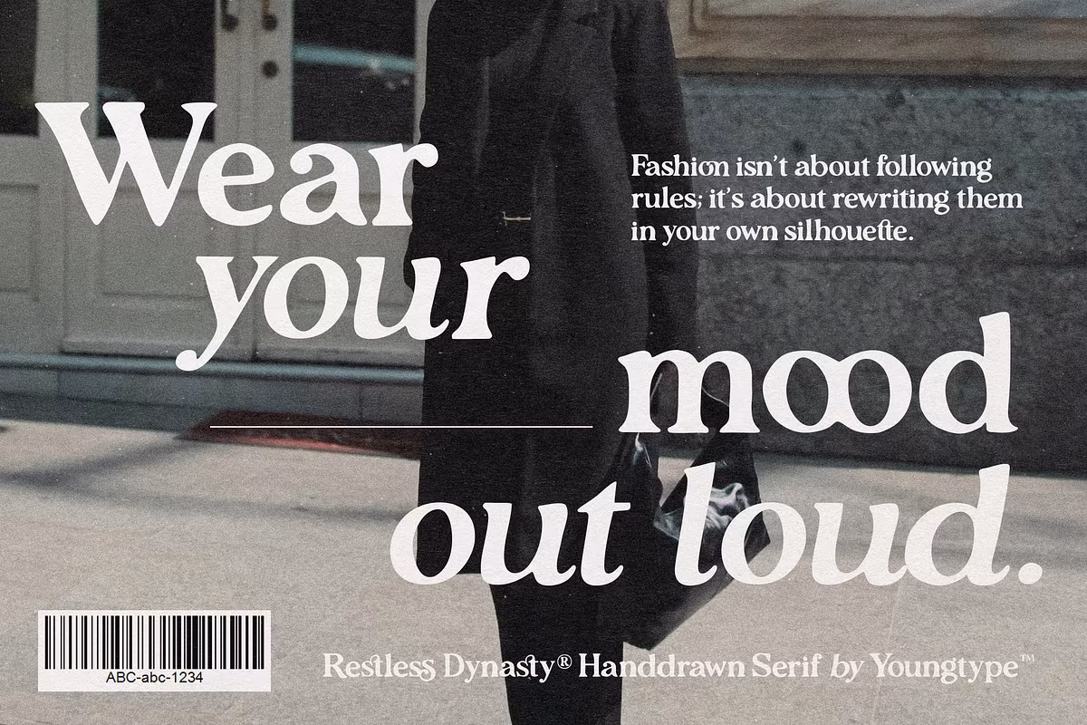 Visual representation of design style with flowing curves